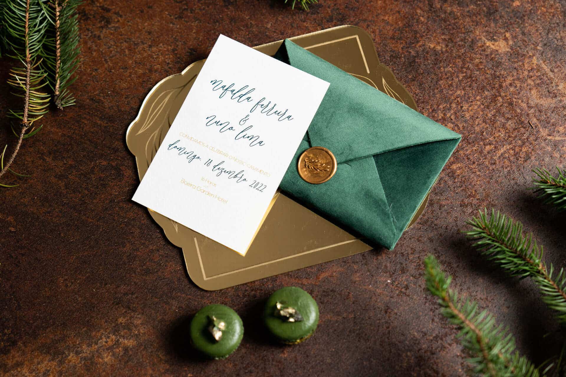 Convites Casamento Envelope Veludo