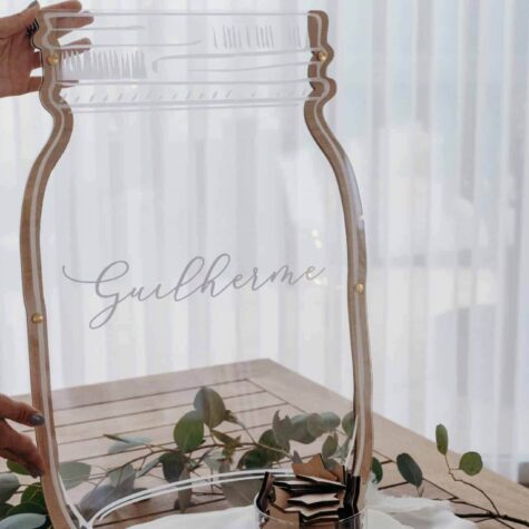 Imagem do produto Mealheiro Mensagens Batizado Acrílico