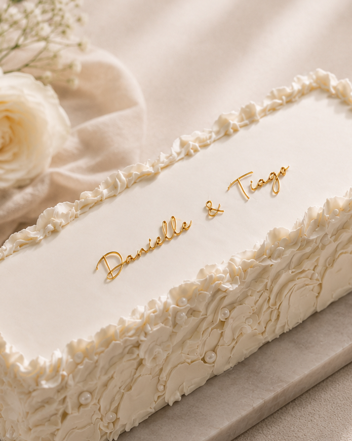 Topo Bolo Casamento Cupcake