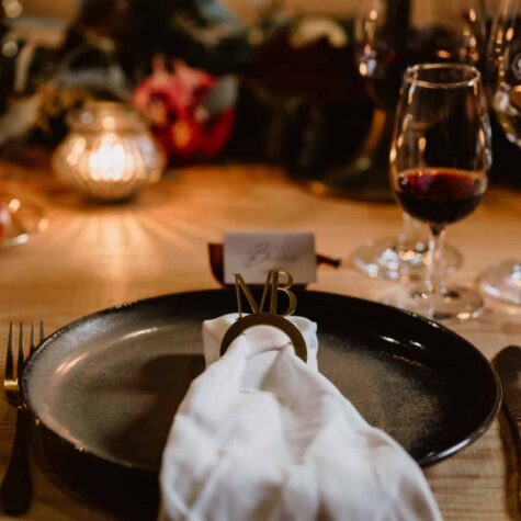 Image du produit Anneau de serviette Initiales des mariés