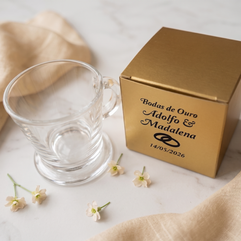 Imagem do produto Lembrança Bodas Ouro Chávena