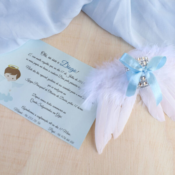 Convite Casamento Batizado Asas
