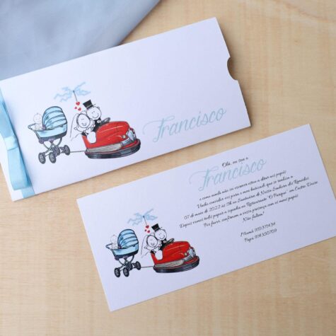 Imagem do produto Convite Casamento Batizado Carrinhos