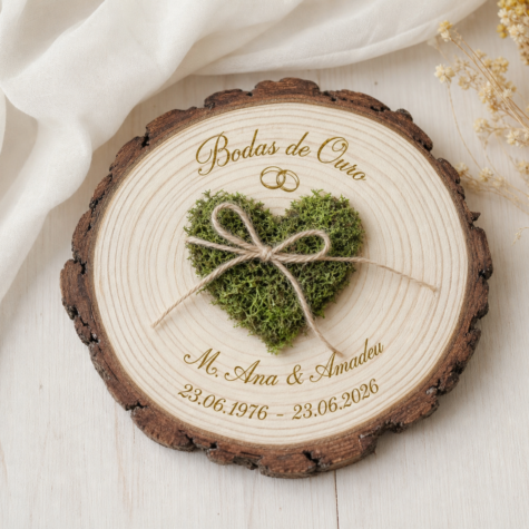 Imagem do produto Porta Alianças Bodas Ouro