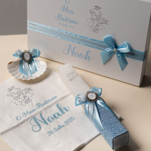 Imagem do produto Conjunto Batismo Azul Bebé