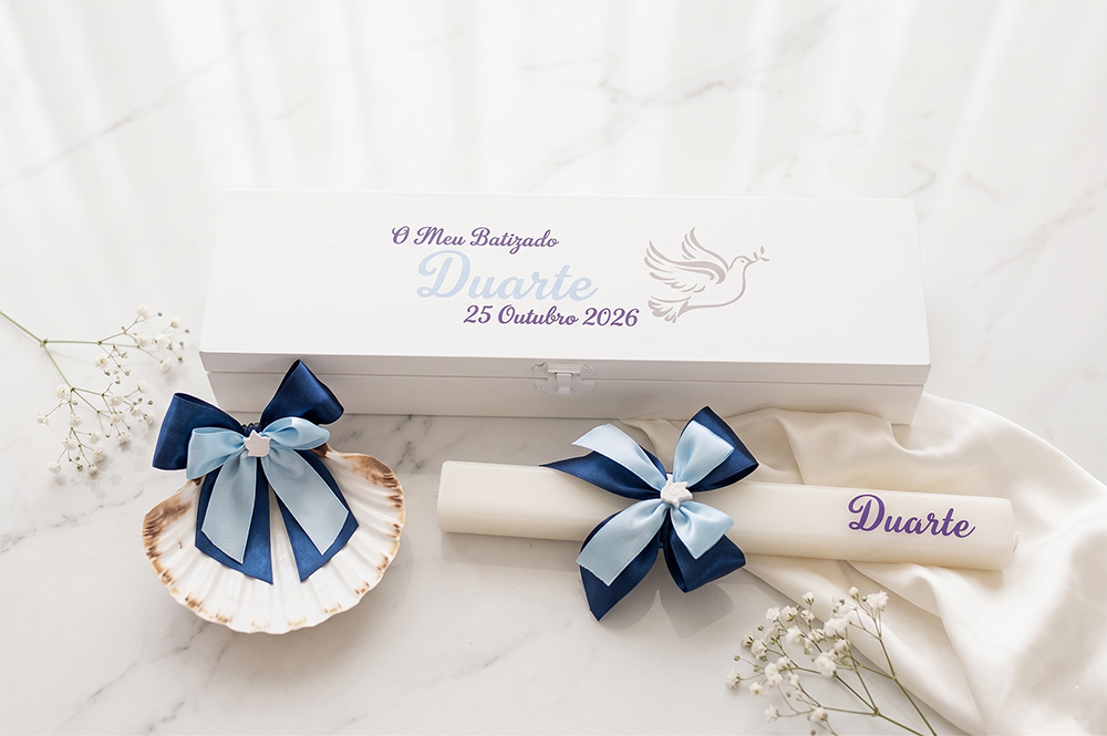 Conjunto Batizado Personalizado Pomba