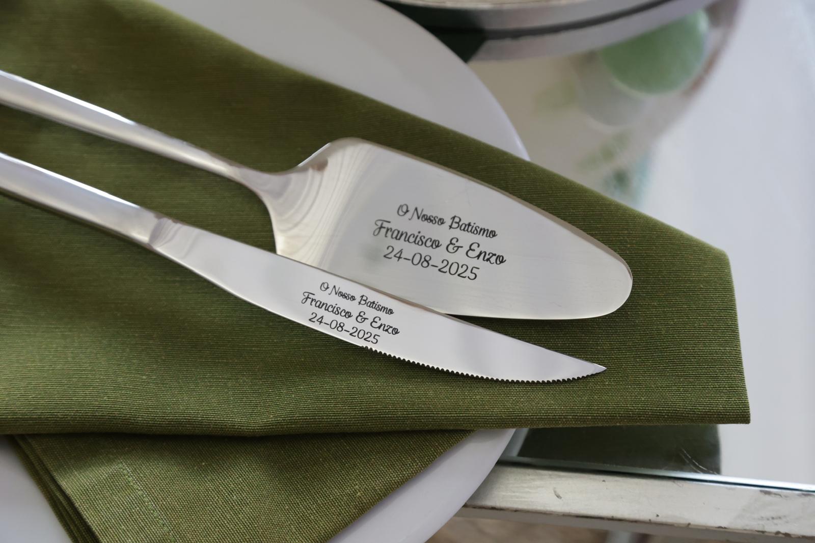 Talheres Personalizados Batismo Caixa