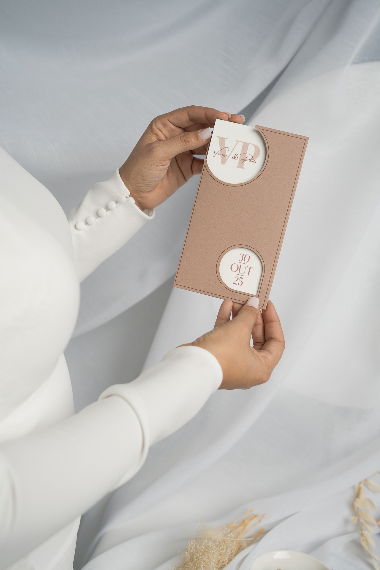 Convite casamento retangular cor de rosa