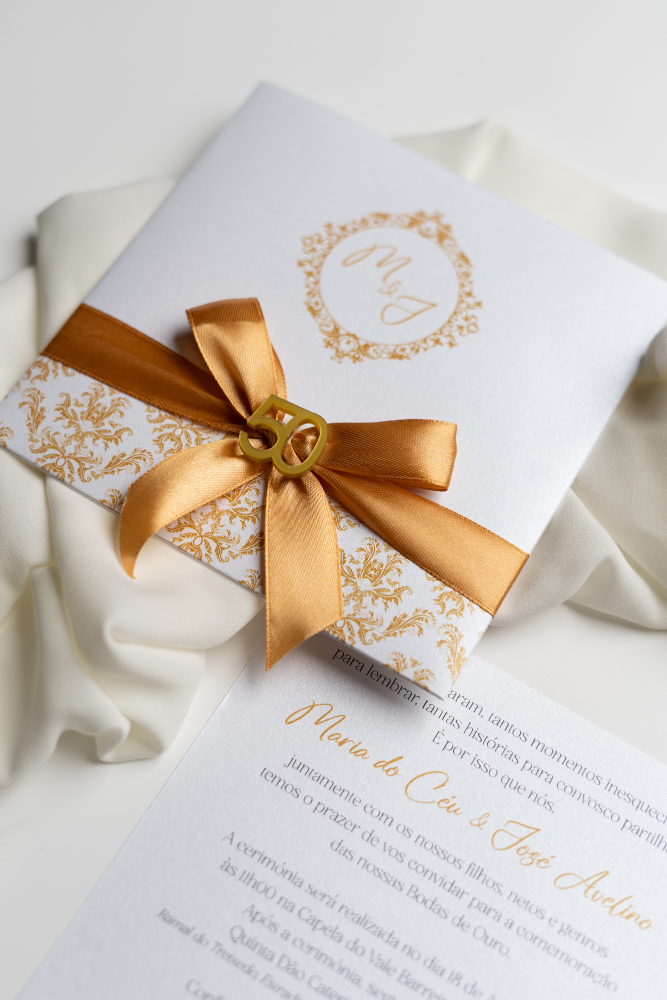 Bodas de Ouro Convite Personalizado