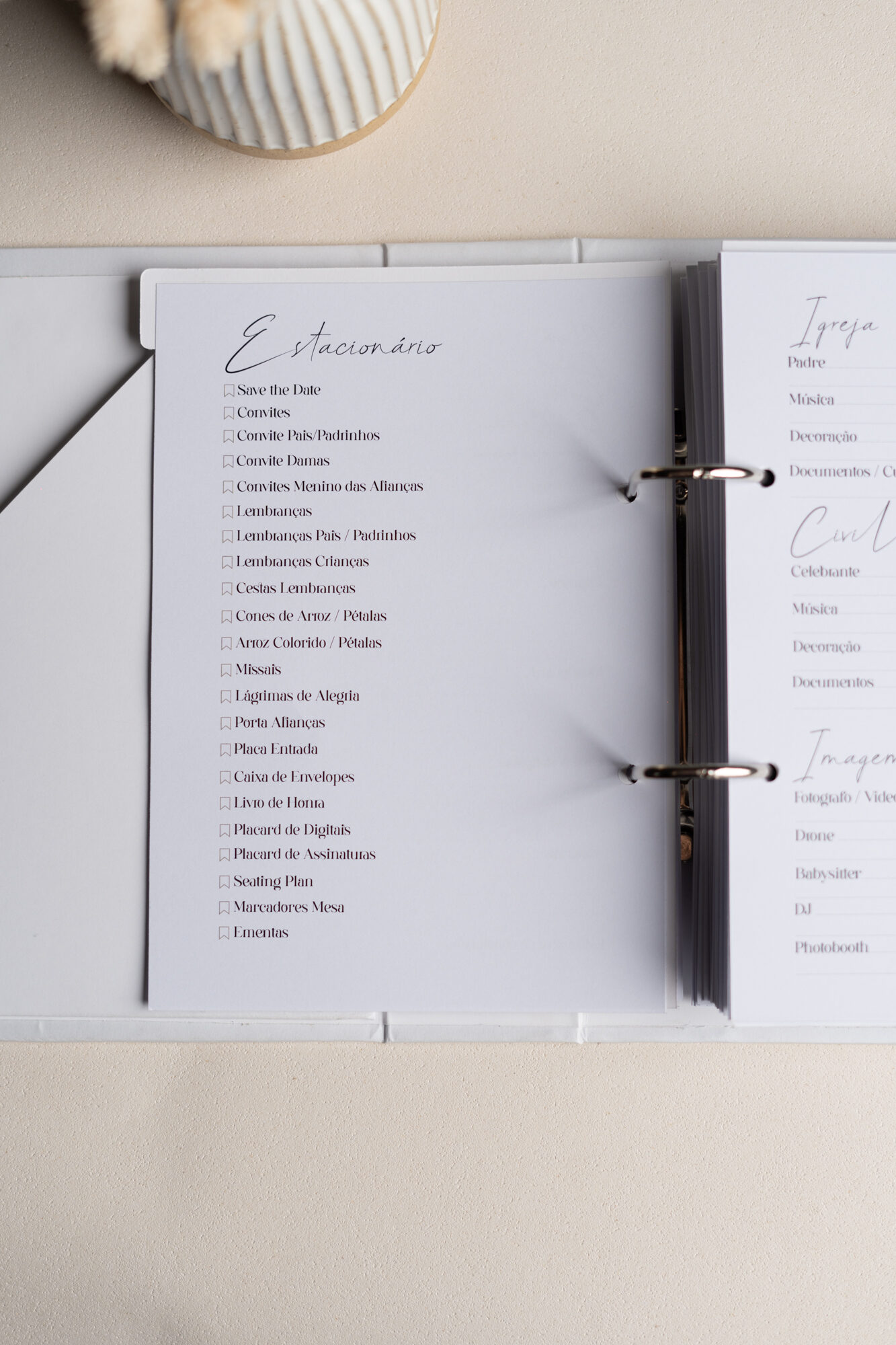 Agenda profissional wedding planners