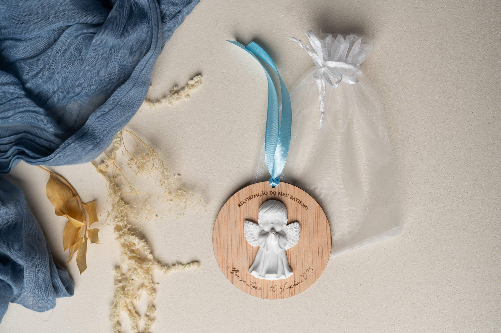 Lembranças de Batismo Anjo Gesso