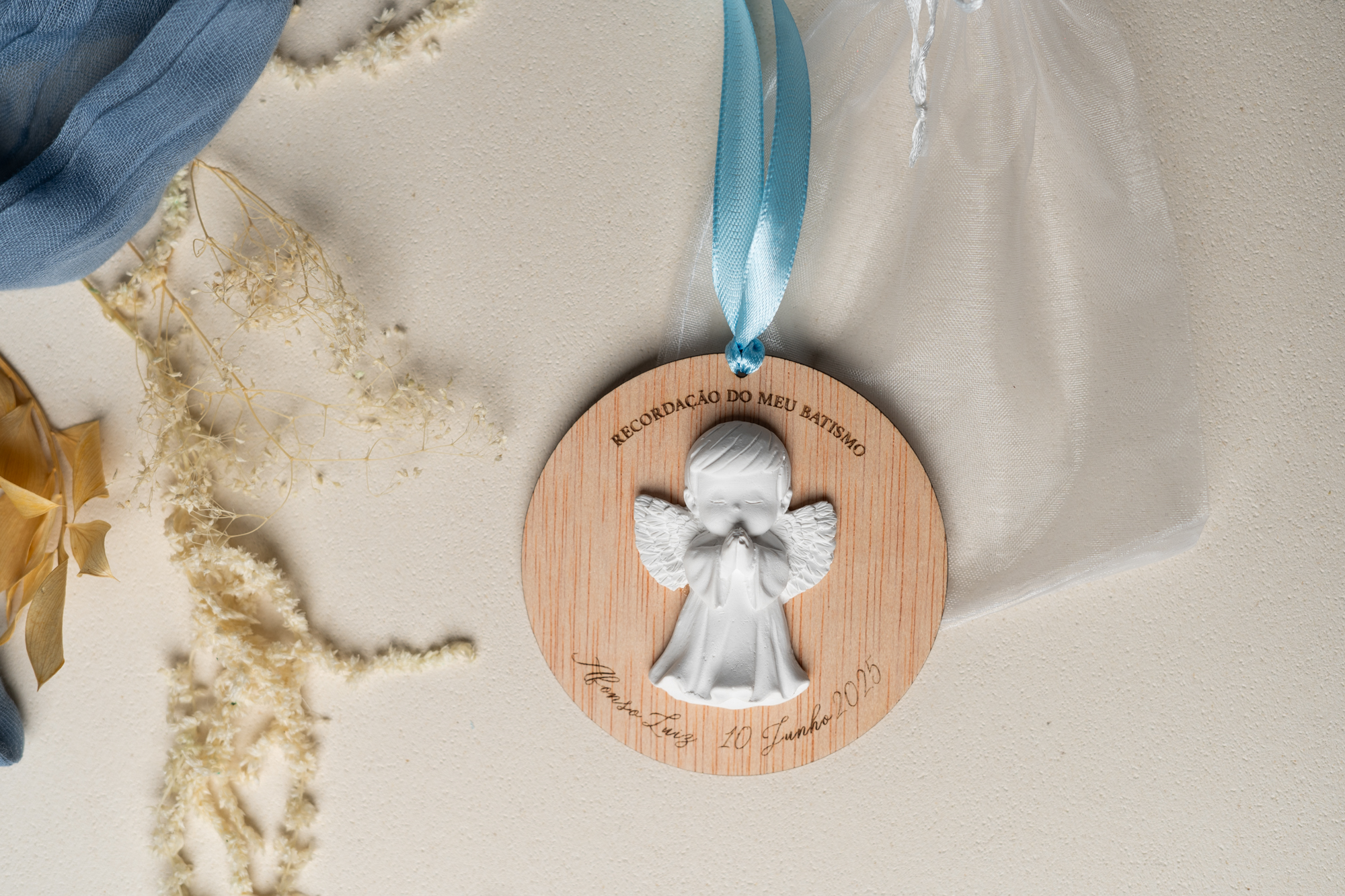 Lembranças Batizado Anjo Gesso perfumado