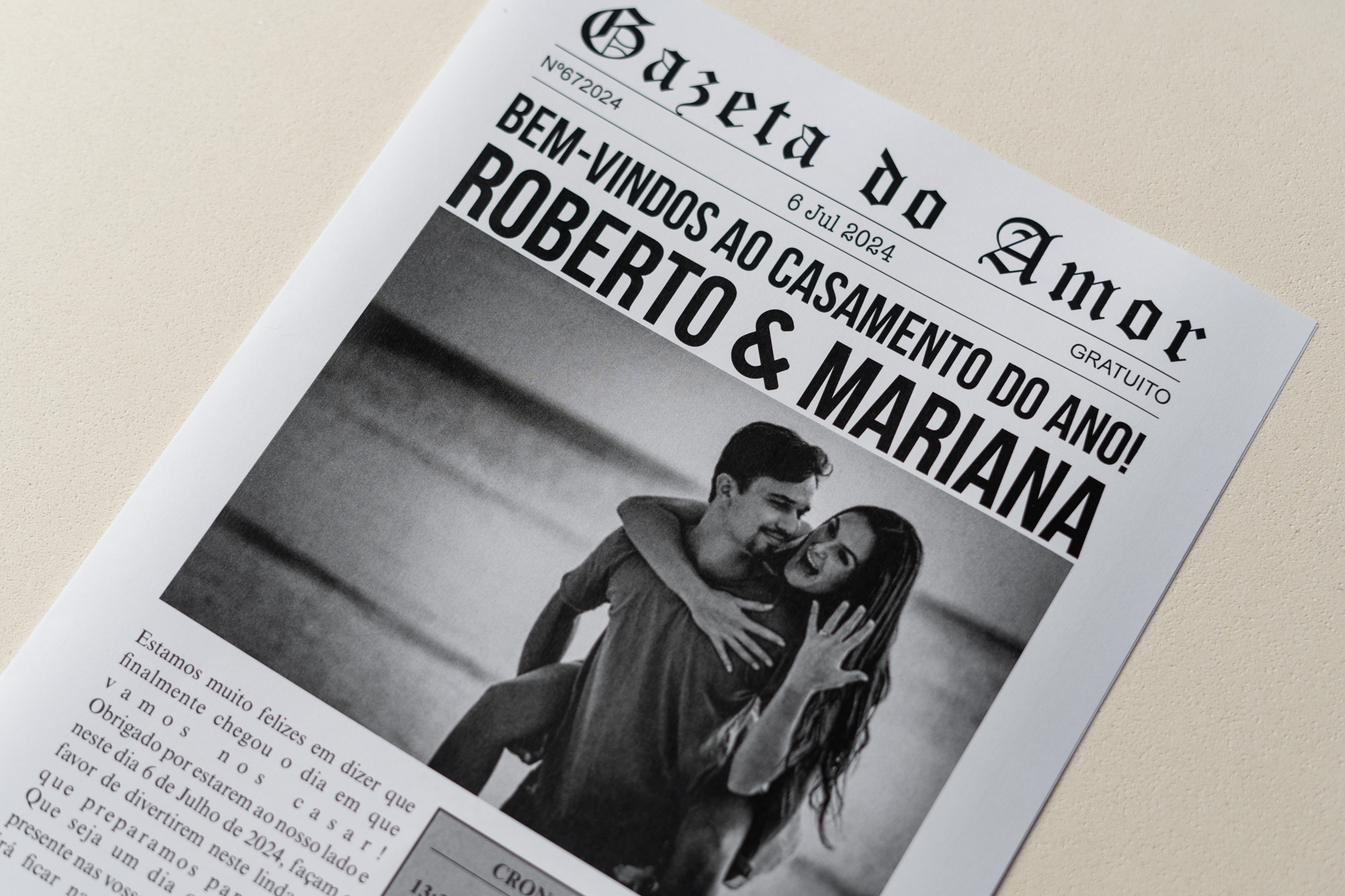 Jornal de Casamento Wedding Newspaper 6