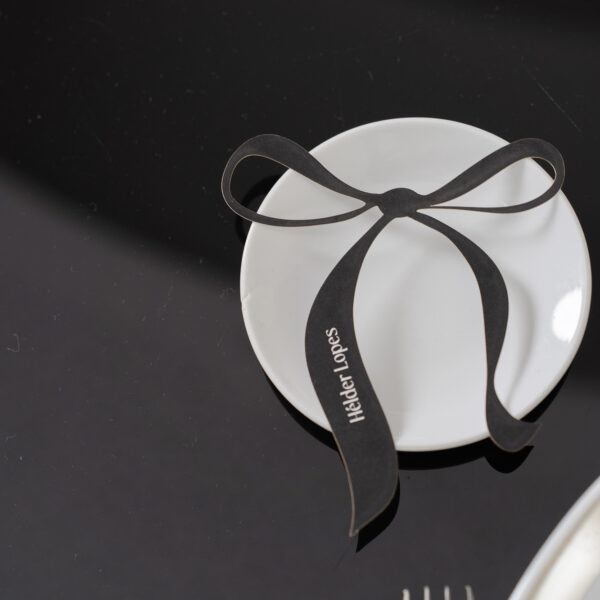 Place Marker Black Bow