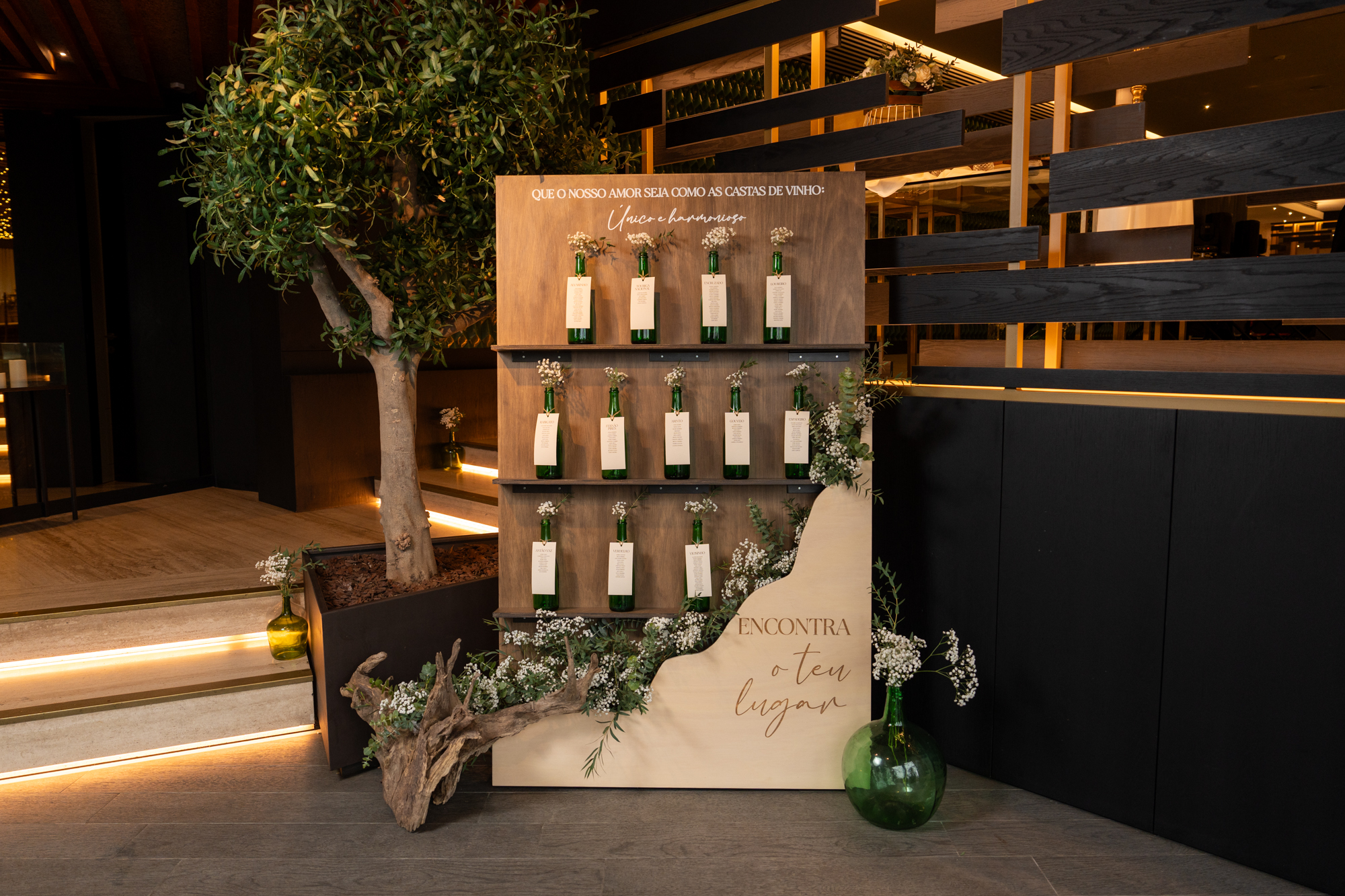 Placard Casamento Rústico Floral