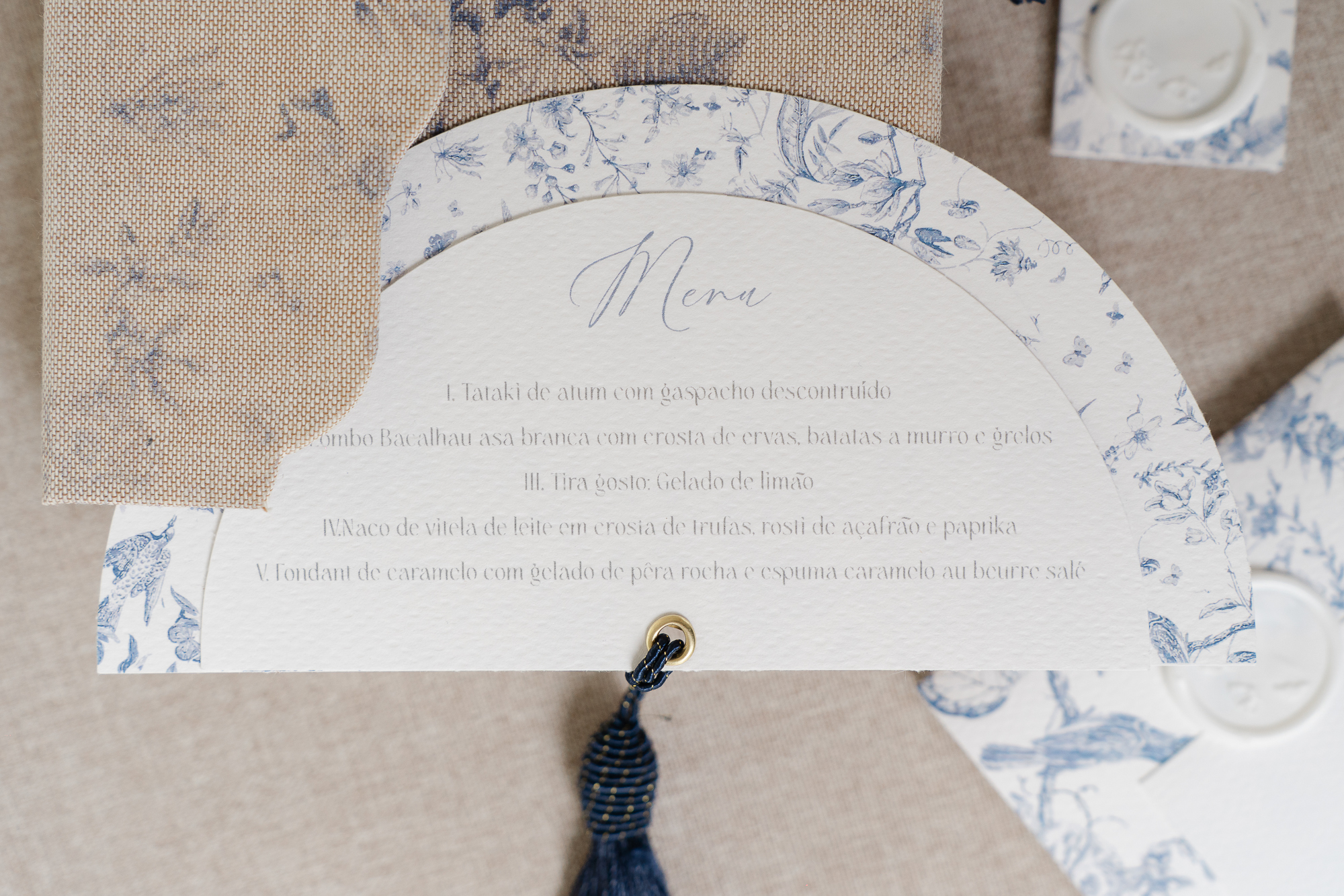 Wedding Menu Classic Romantic