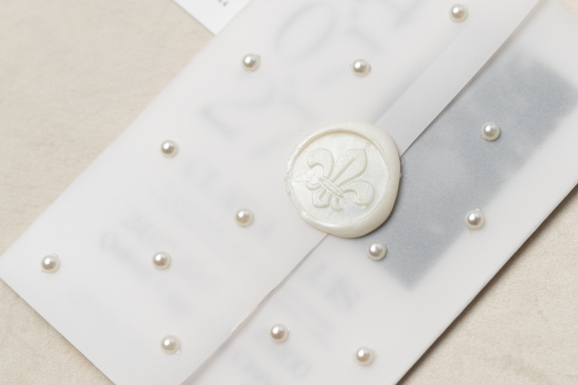 Convite Casamento Moderno Pérolas 9