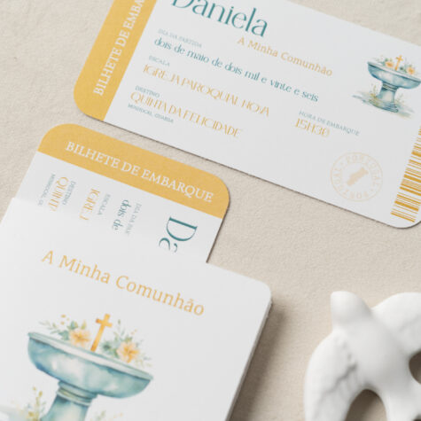 Imagem do produto Convite Comunhão Passaporte e Ticket