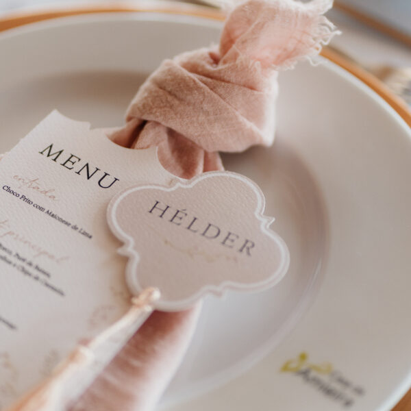 Marcador Lugar Casamento Delicado 1