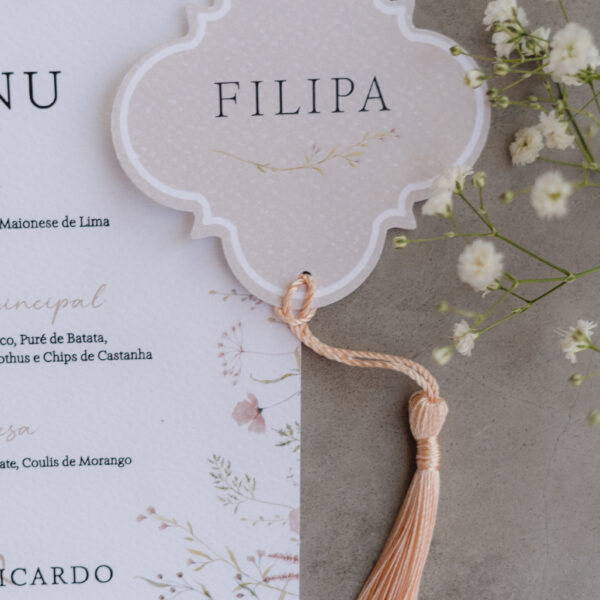 Marcador Lugar Casamento Delicado 2