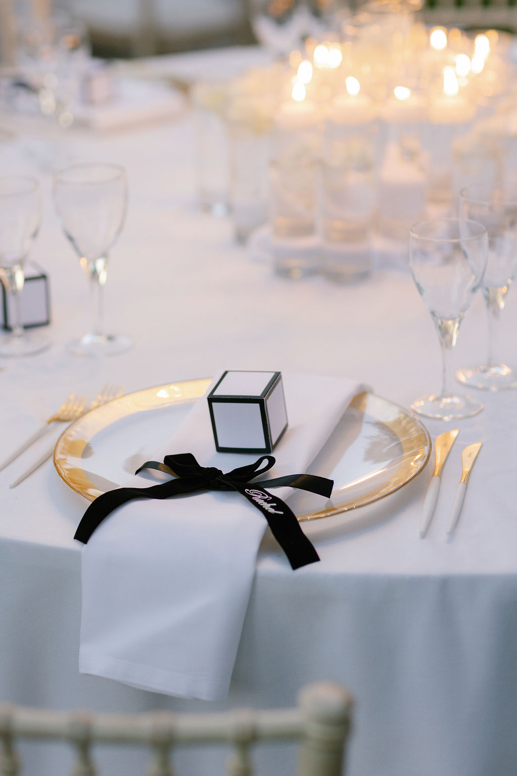 Marcador Lugar Laço Veludo 1