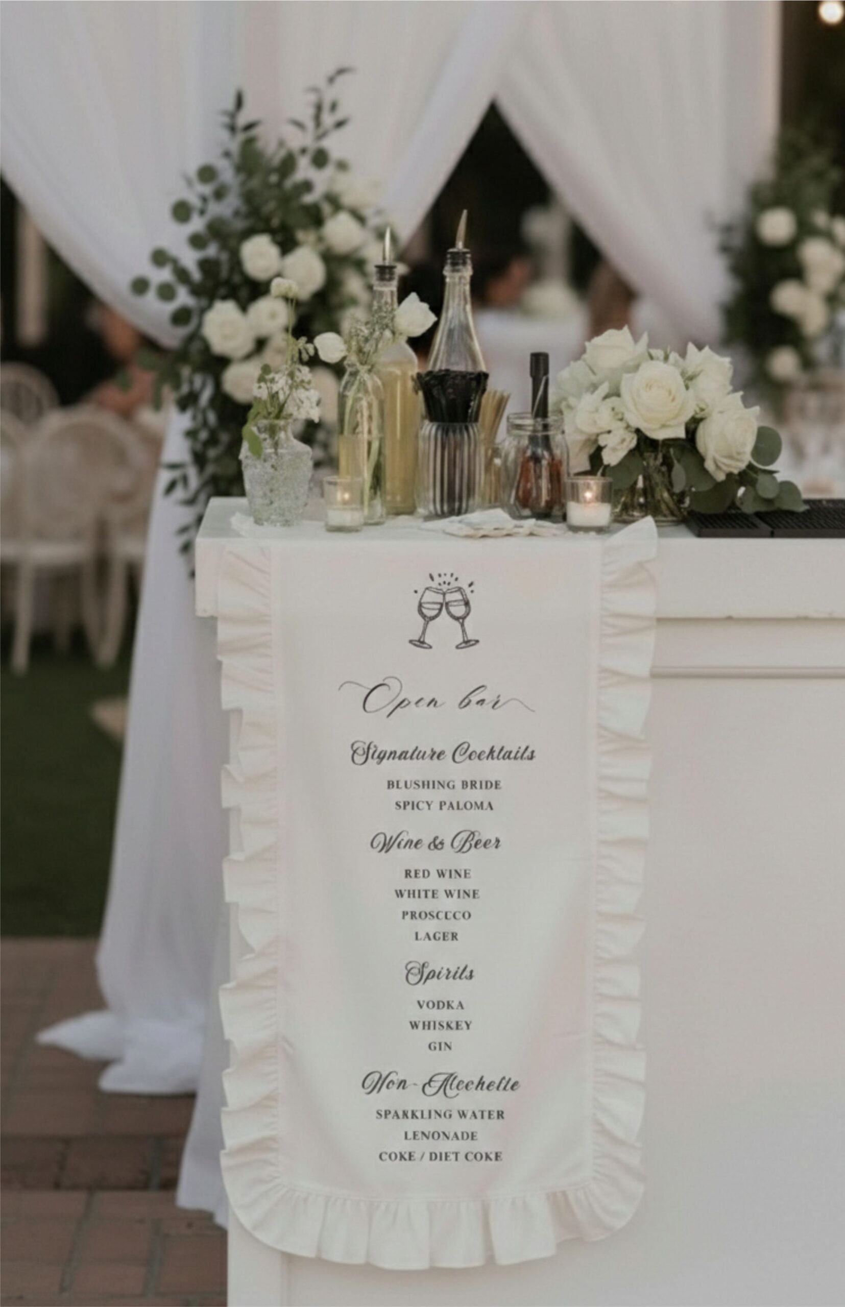 Menu Bar Casamento Tecido