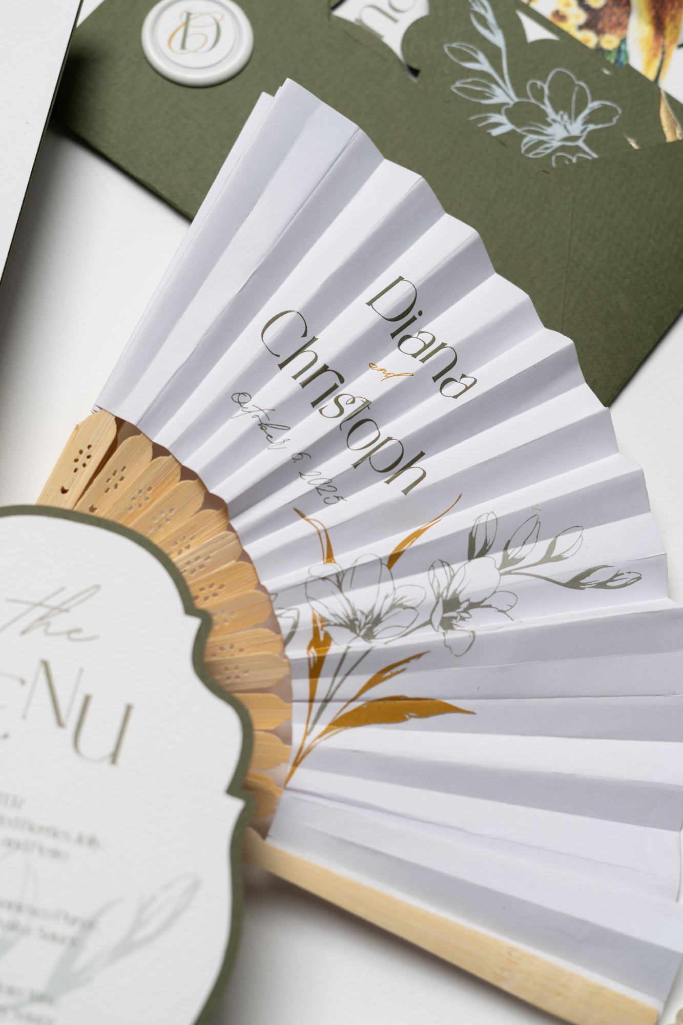 Leque Papel Madeira Personalizado