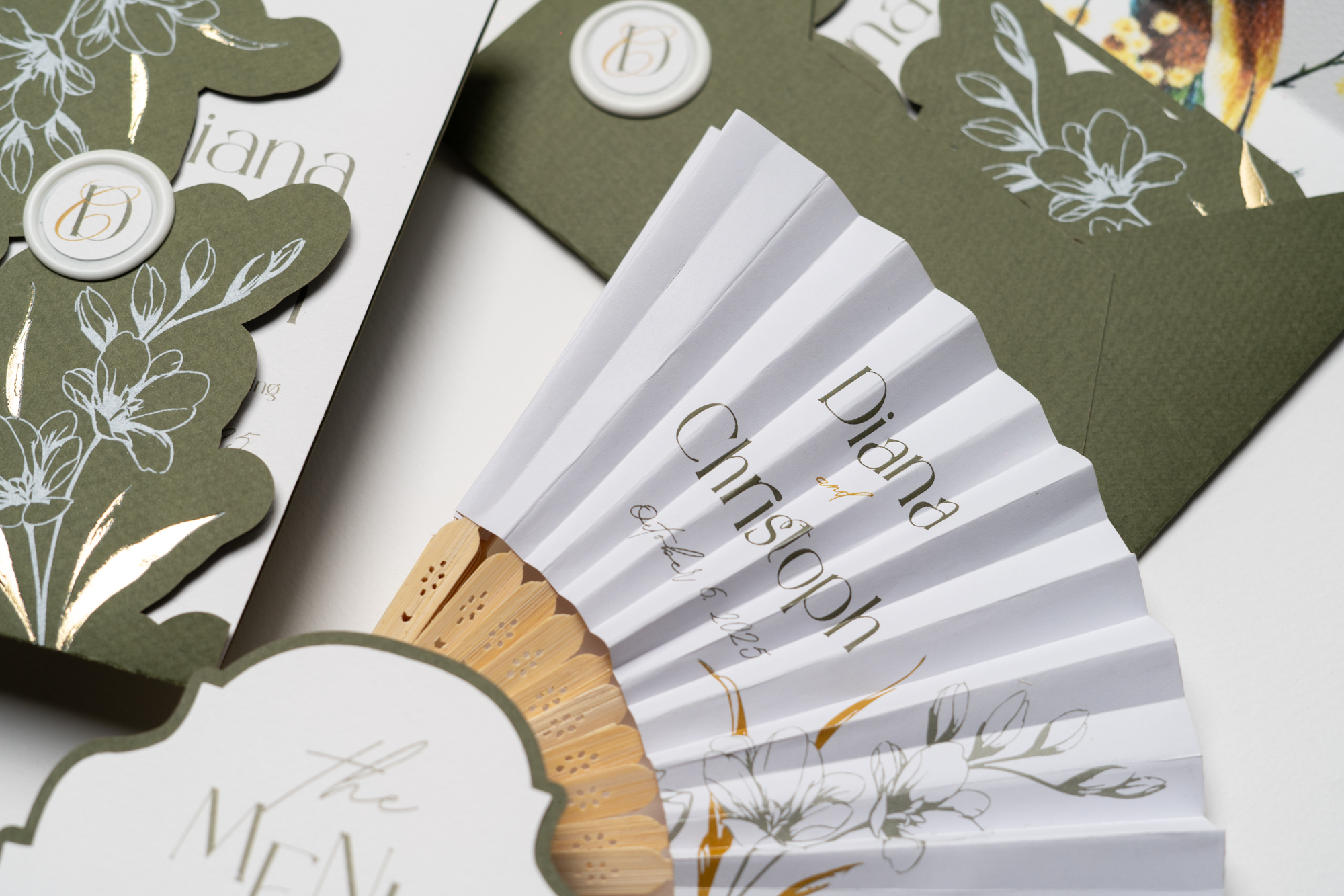 Leque Papel Madeira Personalizado 1