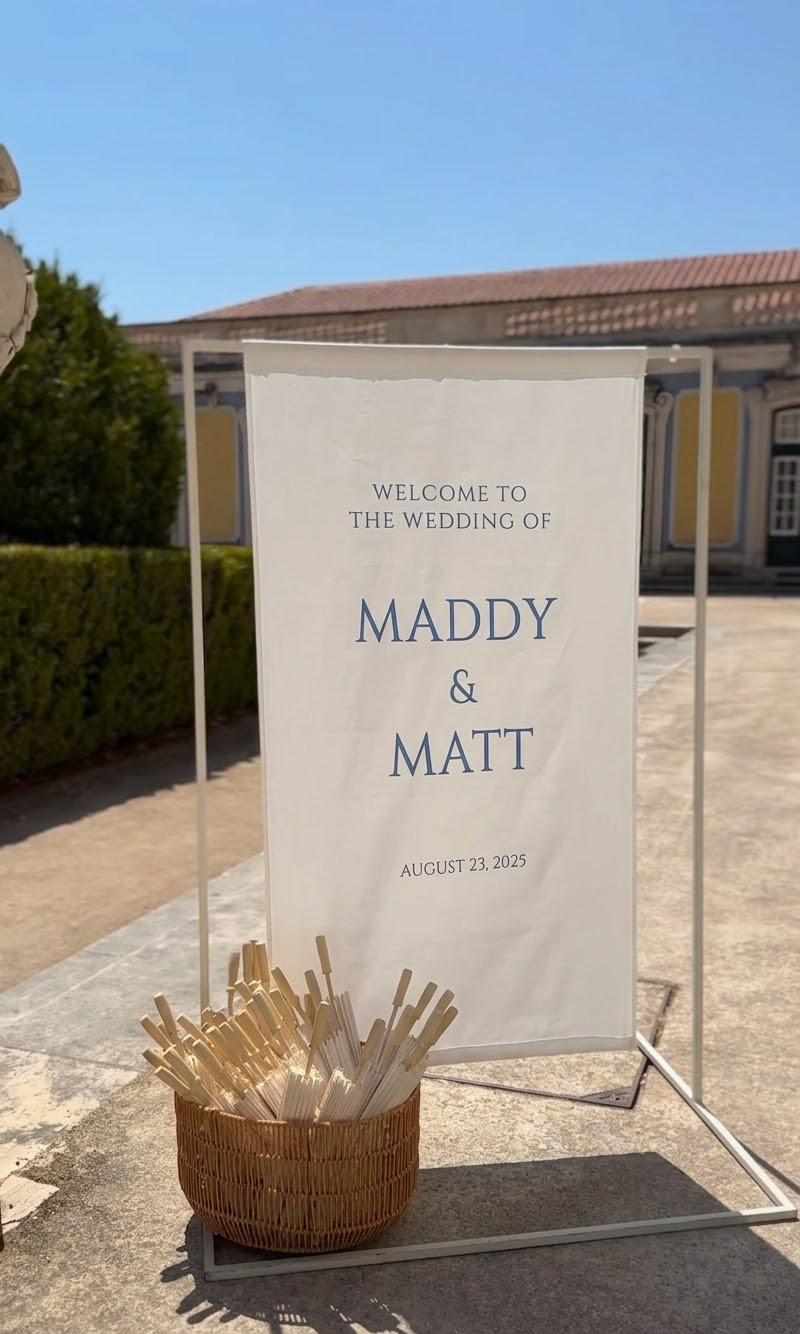 Custom Linen Welcome Sign