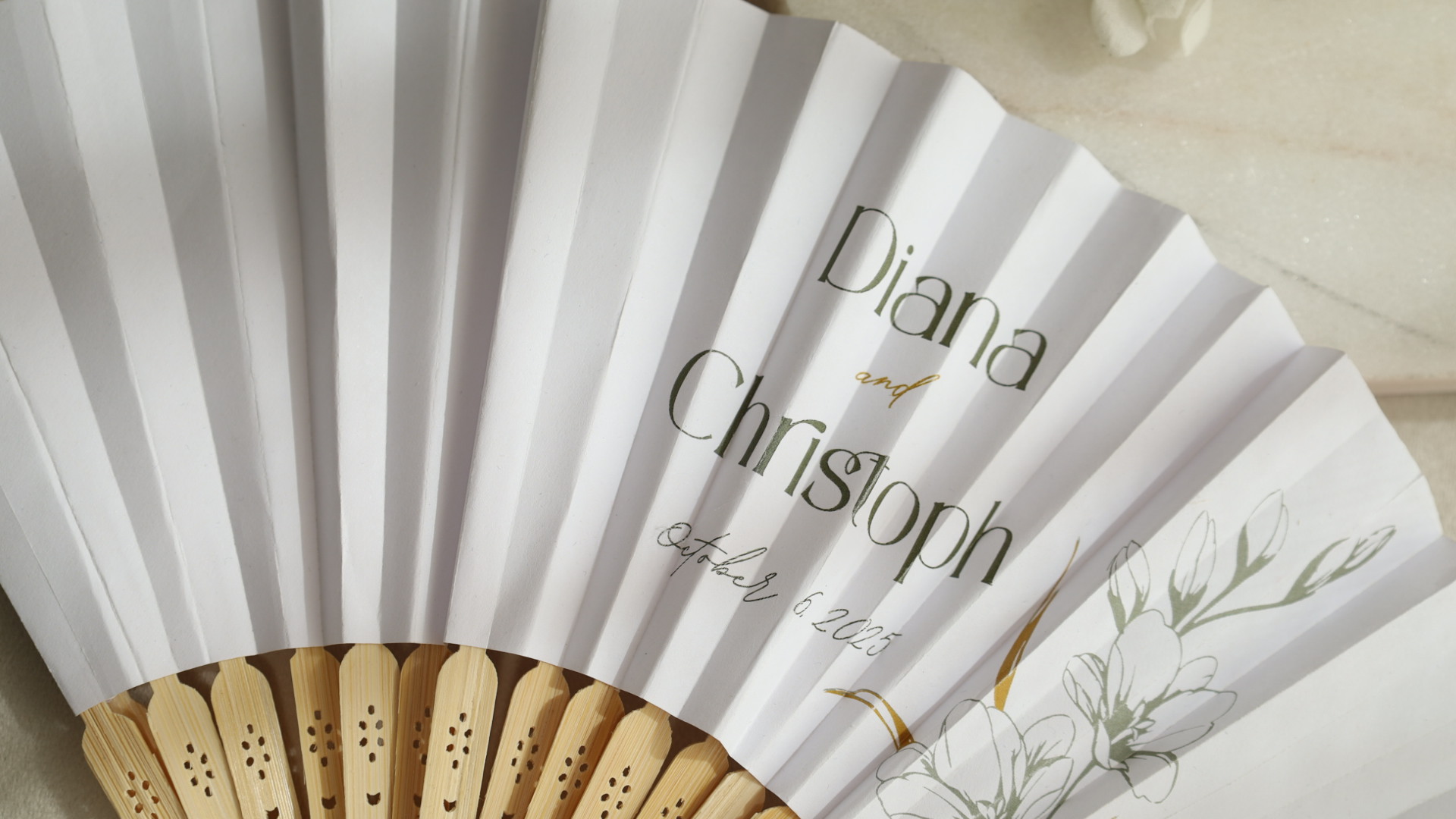 Leque Papel Madeira Personalizado 6