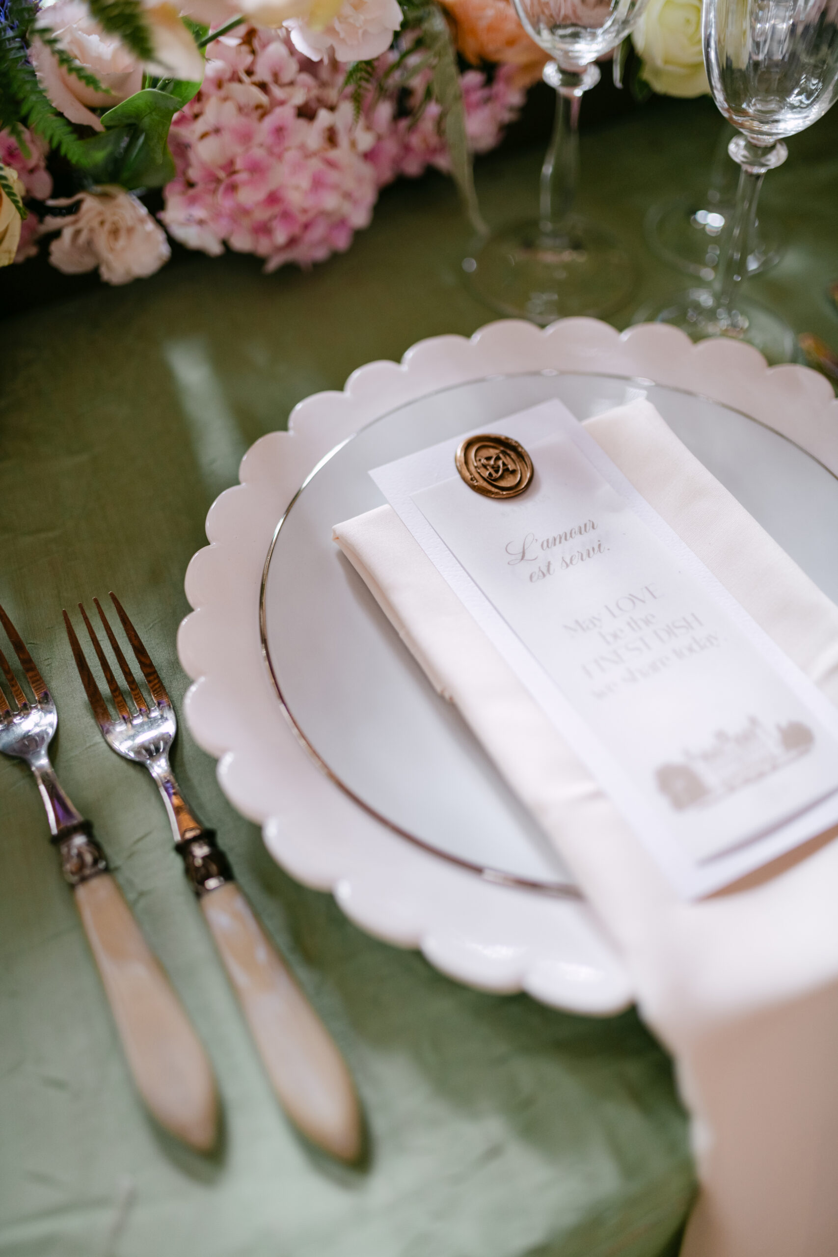 Menu Casamento Guardanapo Dobra