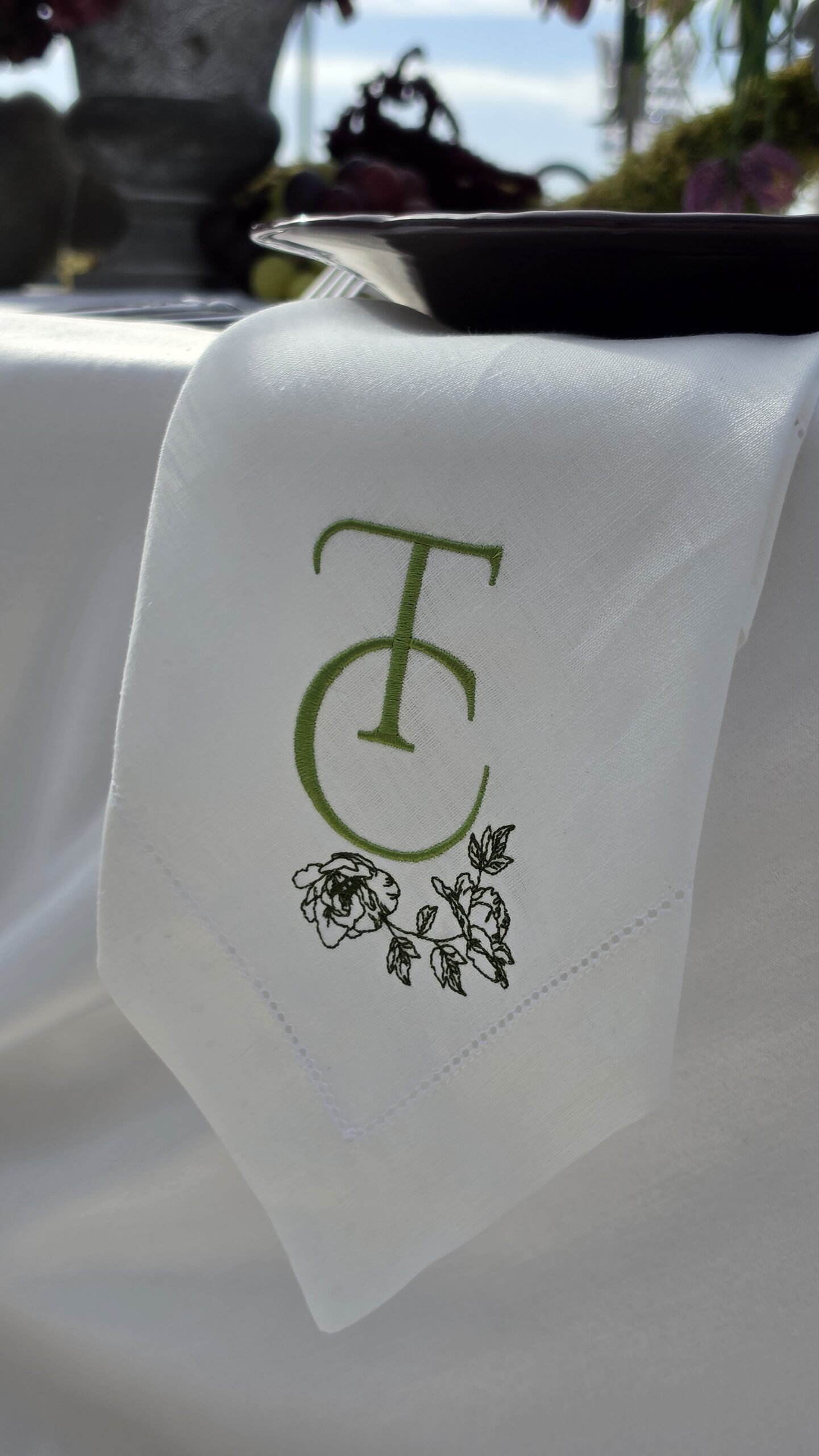Lembrança Casamento Guardanapo Bordado 7