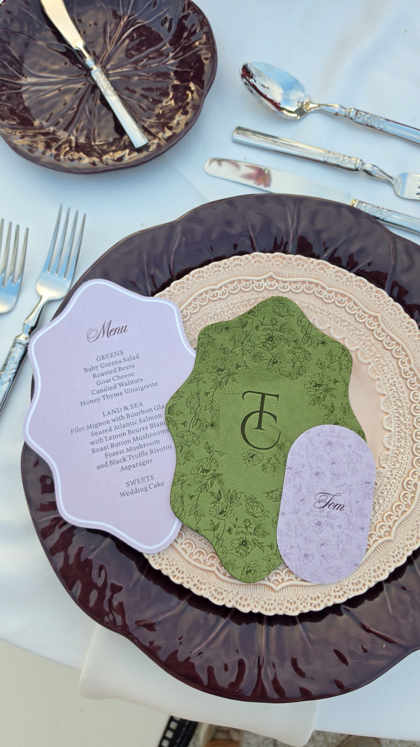 Menu Casamento Veludo Delicado