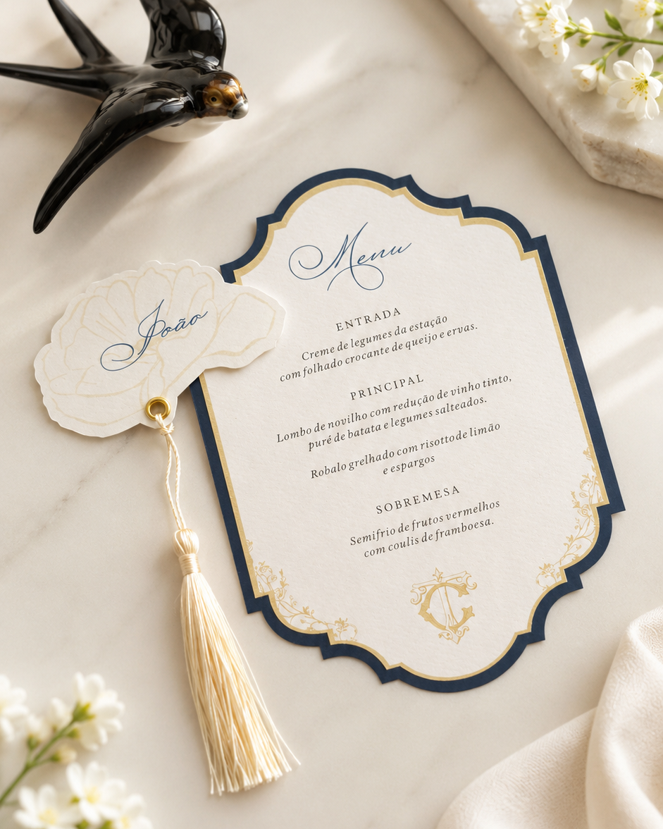 Menu Marcador Lugar Casamento 2