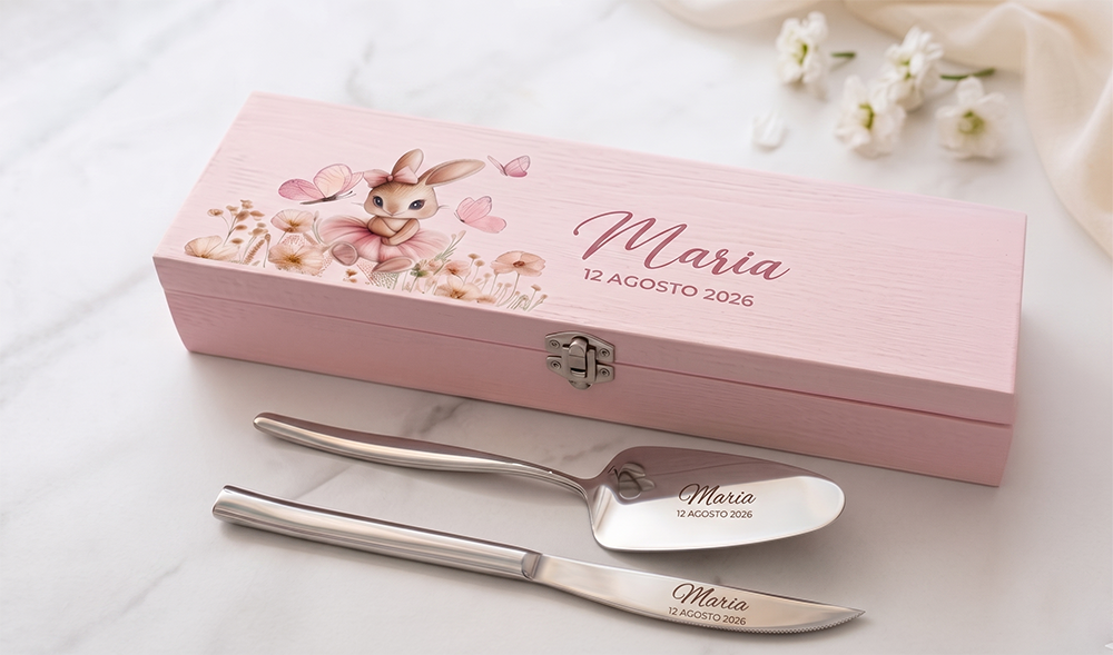 Talheres Comunhão Caixa Personalizada 3