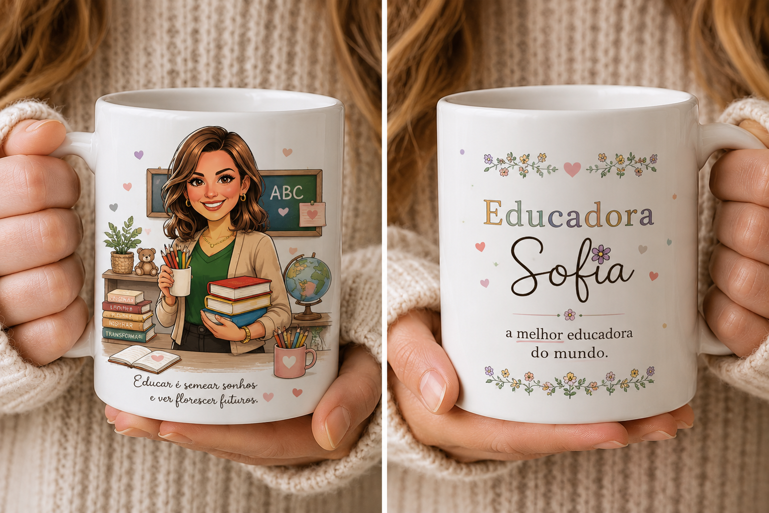 Presente Educadora Caneca Personalizada