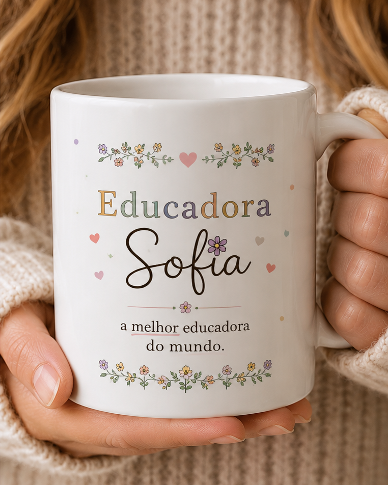 Presente Educadora Caneca Personalizada 4