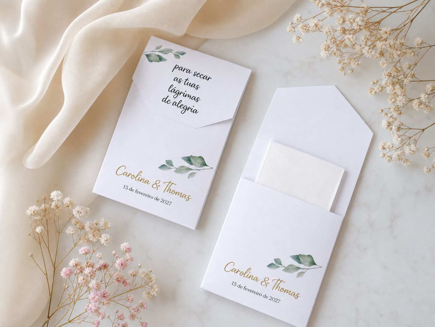 Envelopes Casamento Lágrimas Alegria