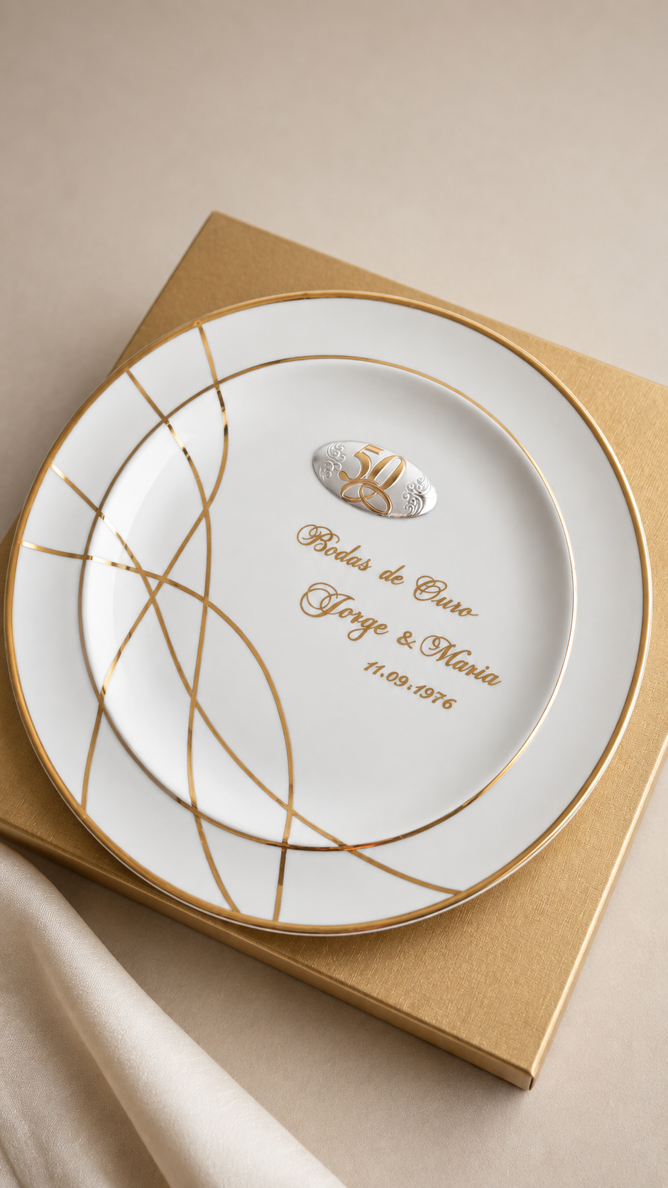 Bodas Ouro Prato Personalizado
