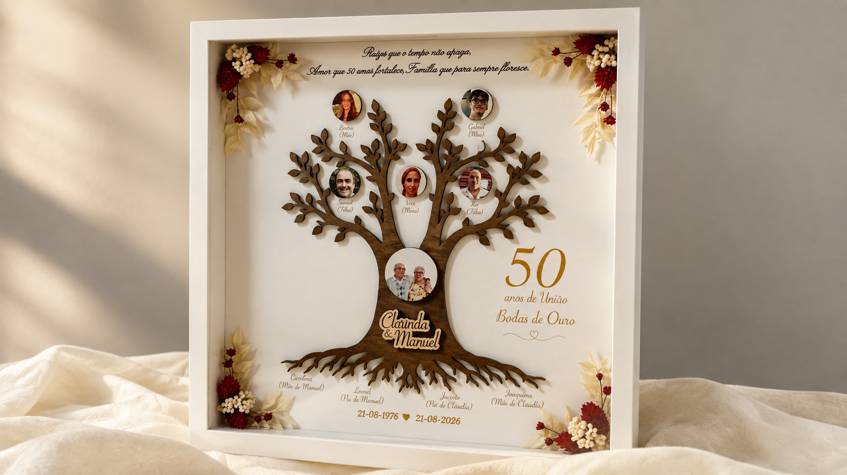 Presente Bodas-Ouro Árvore Genealógica