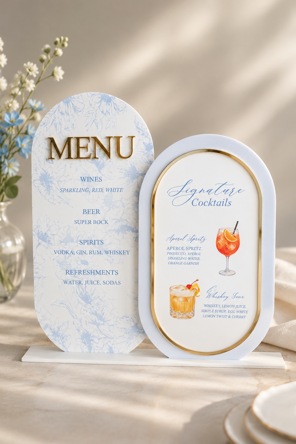 Menu Bar Casamento Delicado